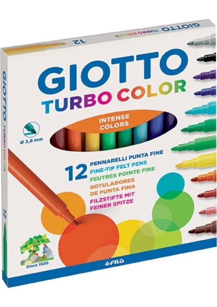Turbo Color 12'li Kutu Keçeli