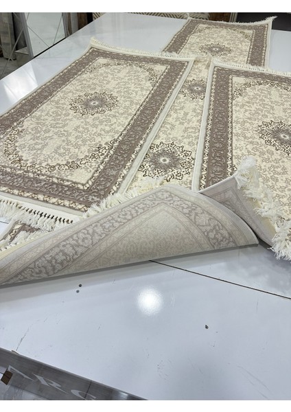 Yatak Odası Halısı Üçlü Set Kahve Renk Argın Halı