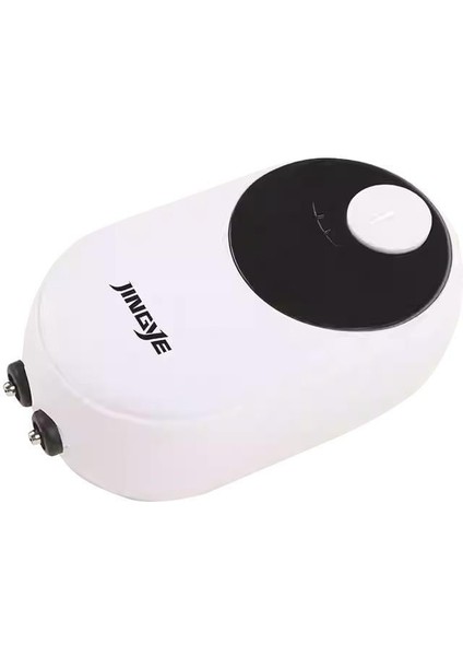 Jingye Çift Çıkışlı Sessiz Akvaryum Hava Motoru Beyaz 3W 2x3.4 L/h modelleri