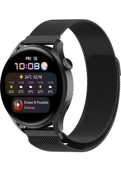 Huawei Watch 3 Gt Gt2 GT2E Gt3 Gt4 Gt5 Pro Se Elite 46MM Uyumlu 22MM Milano Metal Hasır Mıknatıslı Kordon Paslanmaz Çelik fiyatları