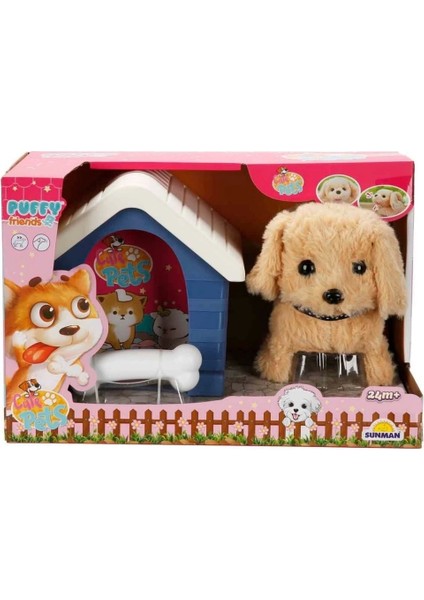 Bfs Sesli ve Hareketli Kulübeli Sevimli Peluş Köpek