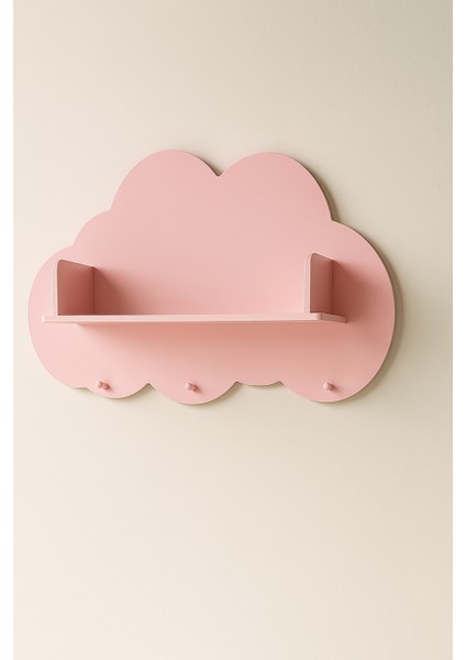 Bulut Desenli Askılık & Kitaplık | %100 Mdf | 2 Renk Seçeneği | Hem Askı Hem Raf modelleri