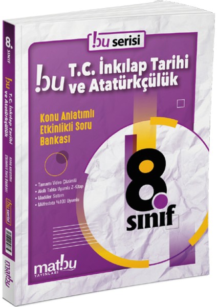 8. Sınıf T.c. Inkılap Tarihi ve Atatürkçülük Konu Anlatımlı Etkinlikli Soru Bankası Matbu Yayınları