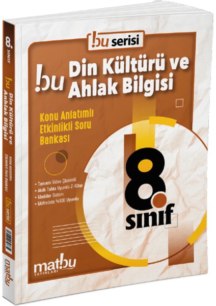 8. Sınıf Din Kültürü ve Ahlak Bilgisi Konu Anlatımlı Etkinlikli Soru Bankası Matbu Yayınları