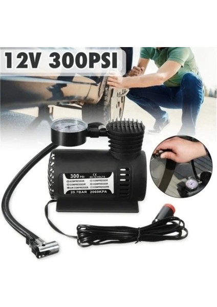 Bfs Plastik Gövdeli Siyah Mini Hava Kompresörü