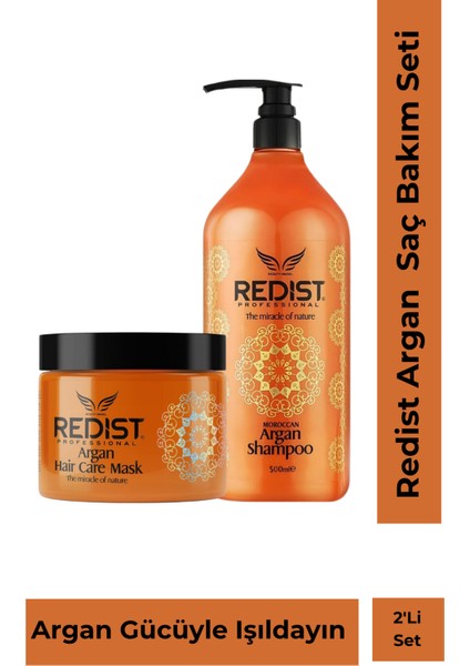 Argan Şampuan 1000 ml + Argan Maske 500 ml | Onarıcı, Besleyici ve Parlatıcı Bakım