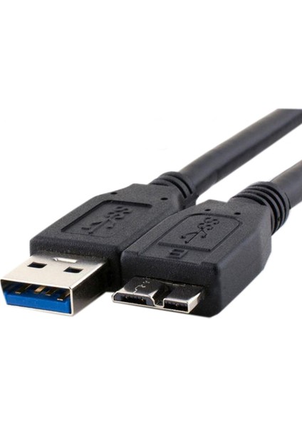 30CM - USB 3.0 HDD Harddisk Kablosu - USB 3.0 A Erkek To Micro B Erkek Kablo - Siyah