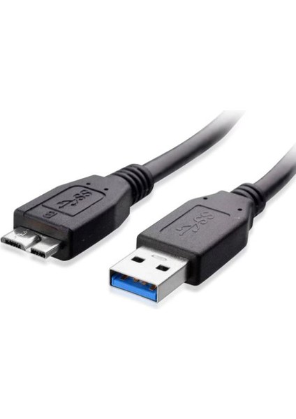 30CM - USB 3.0 HDD Harddisk Kablosu - USB 3.0 A Erkek To Micro B Erkek Kablo - Siyah modelleri