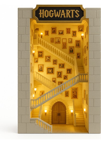 Hogwarts Merdiven Kitaplık Dekoru - Harry Potter fiyatları