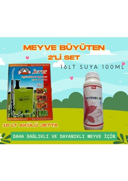 16 Lt Akülü Sırt Pompası Sıvı Potasyum Actıvek 25 1lt