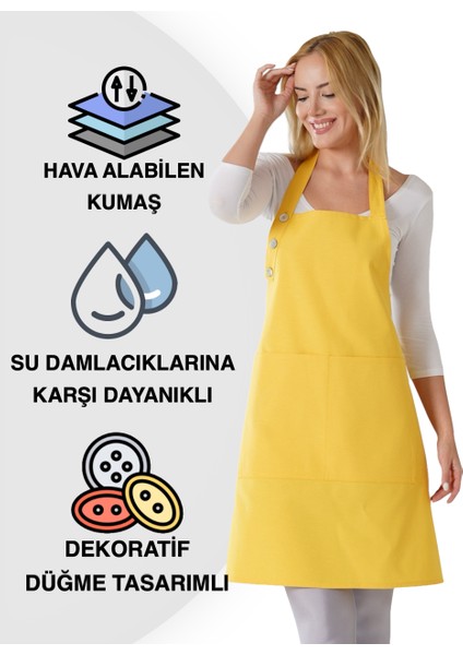 Boyun Ayarlı, Su Geçirmez, Cepli Şef, Aşçı, Mutfak Önlüğü , Cafe, Barista, Kuaför, Ressam ve Çiçekçi Önlükleri