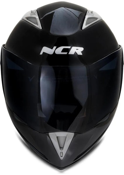 Çene Açılır Kask Parlak Siyah Vizörlü Ece Belgeli