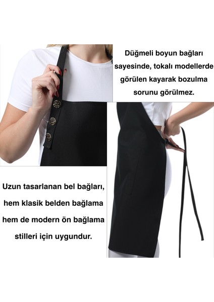 Boyun Ayarlı, Suya Dayanıklı, Cepli Şef, Aşçı, Mutfak Önlüğü , Cafe, Barista, Kuaför, Ressam ve Çiçekçi Önlükleri fırsatları