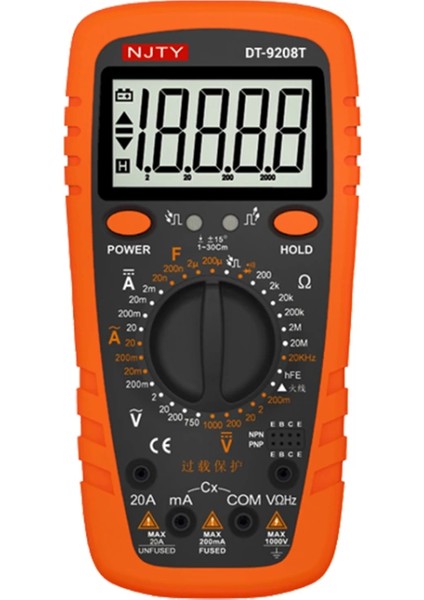 Njty DT-9208T El Tipi Multimetre Dıgıtal Ölçü Aleti (4887)