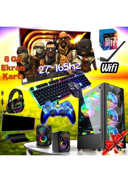 BNGİ78G Intel I7 16 GB Ram 500 GB M2 Nvme SSD 8 GB Gpu Kart 27' Curved Full Takım Set Pc