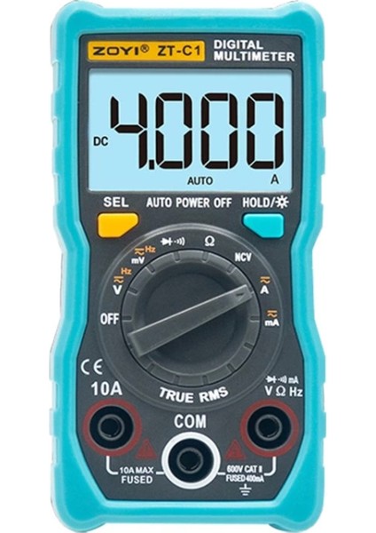 Zoyı Zt-C1 Mini Cep Tipi True Rms Dijital Ölçü Aleti (4887)