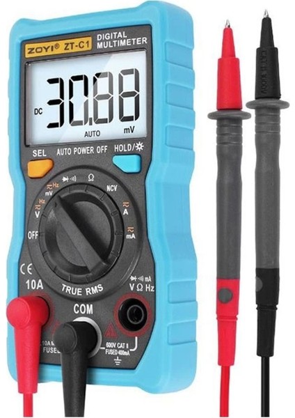 Zoyı Zt-C1 Mini Cep Tipi True Rms Dijital Ölçü Aleti (4887)