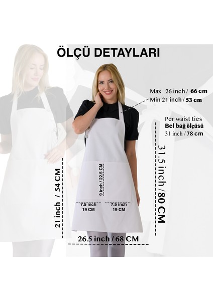 Boyun Ayarlı, Su Geçirmez, Cepli Şef, Aşçı, Mutfak Önlüğü ,Cafe, Barista, Kuaför, Ressam ve Çiçekçi Önlükleri indirimleri