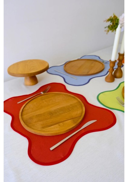 4'lü Mix Flow Duck Keten Yıkanabilir Leke Tutmaz Biyeli Supla Amerikan Servis 40X50 cm