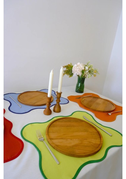4'lü Mix Flow Duck Keten Yıkanabilir Leke Tutmaz Biyeli Supla Amerikan Servis 40X50 cm