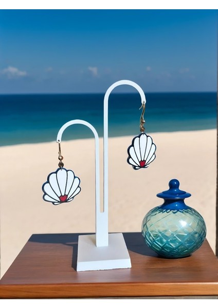 Sallantılı 3D Baskı Midye Küpe | Deniz Kabuğu Model | Yazlık Hediyelik Takı fiyatları
