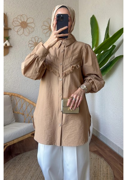 Dantel Detaylı Gömlek