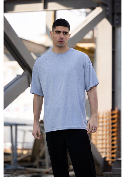 Unisex Pamuk Bisiklet Yaka Oversize Boyfriend T-Shirt modelleri