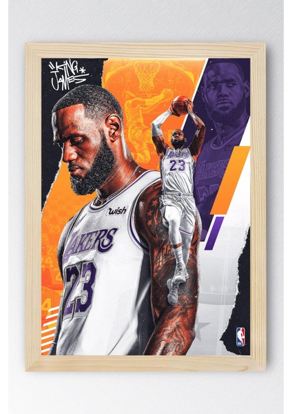 Lebron James Çerçeveli Tablo - Basketbol Nba Posteri Tablo