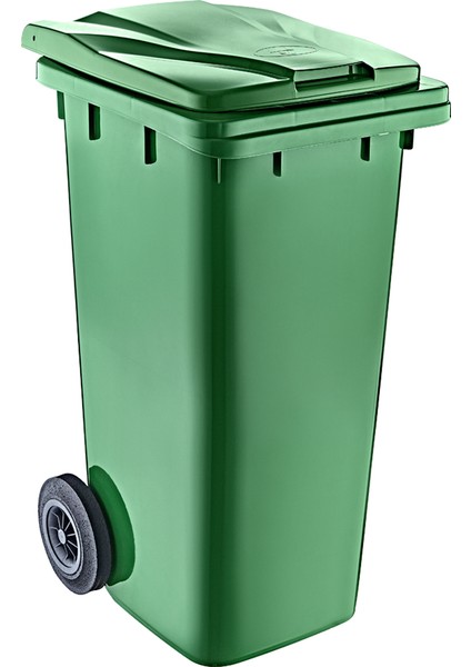 Tekerlekli Yeşil Çöp Konteyneri Çöp Kovası 120 Lt ( Sağlam Dayanıklı)