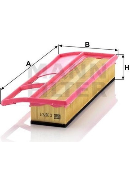 C3877/1 Hava Filtresi Doblo 04- -Albea 03- -Fiorino 08- -Panda 03- -Punto-Idea 1.3 Jtd -C38771