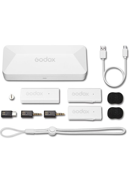 Movelink Mini Uc Kit 2 Kablosuz Beyaz Yaka Mikrofonu Kit Type-C Android Uyumlu