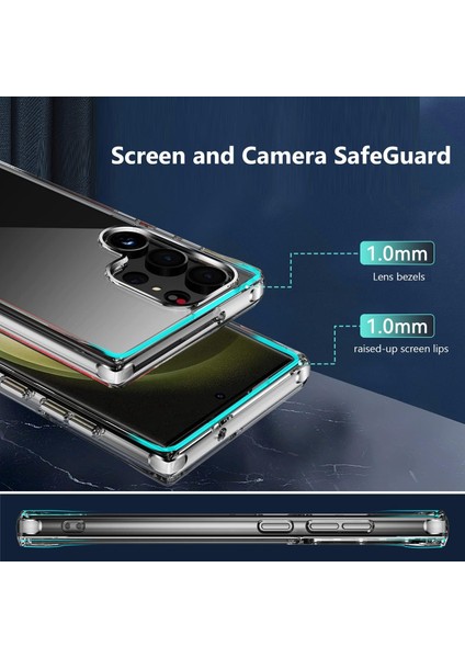 Samsung Galaxy S23 Ultra Uyumlu Darbe Önleyici Sararmaya Dayanıklı Airbag Korumalı Ultra Slim Tpu Şeffaf Silikon Kılıf fiyatları