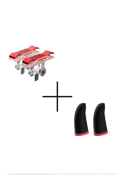 E9 Tetik ve Parmaklık Eldiven Yeni Nesil Tetik Düğmesi Set 2 Adet Eldiven 2 Adet Tetik KIRMIZI ŞEFFAF fırsatları