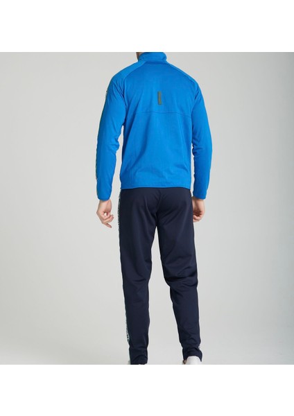 Slim Fit Mavi Şeritli Eşofman Takımı