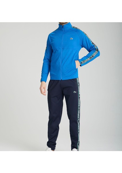 Slim Fit Mavi Şeritli Eşofman Takımı