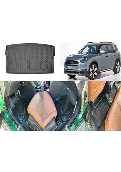 Mini Countryman 2023 Sonrası Elektrikli Paspas ve Bagaj Havuzu Set