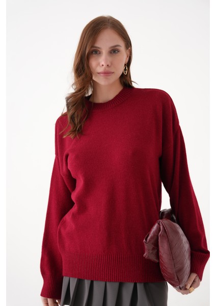 Yumuşak Dokulu Bordo Triko Kazak fiyatları