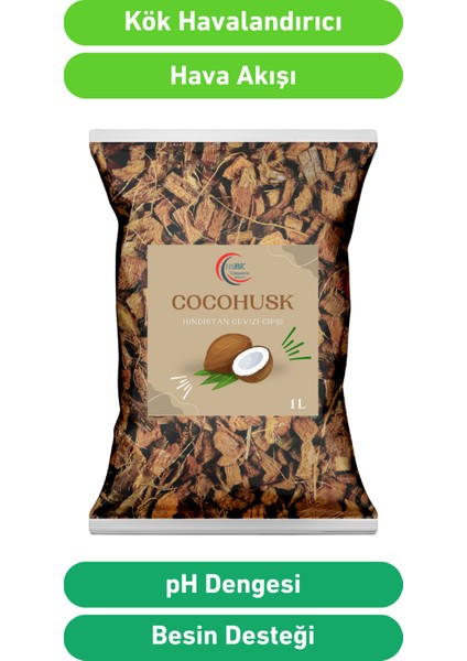 Cocohusk Orkide Cipsi 1 Lt - Hindistan Cevizi Kabuğu, Yüksek Su Tutucu fiyatları