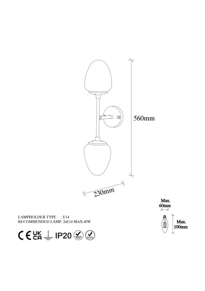 Camflo 10380 Cam Aplik Duvar Aydınlatma | Bylamp fırsatları