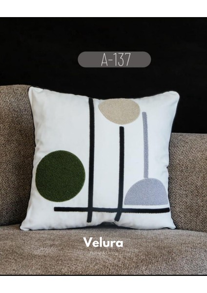 Dekoratif Kırlent & Pinterest Kırlent & Keten Kumaş - Nakış Işleme & A137