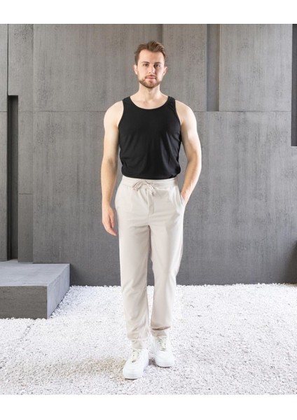 Erkek Slim Fit Jogger Pantolon | Bağcıklı Cepli Bilek Boy Rahat Kalıp |