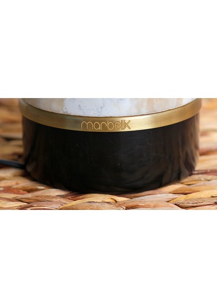 Luxora 25CM Ultra Lüks Mermer Gece Lambası - Oniks Masa Lambası - Onyx Mermer Lüks Abajur - Lambader fırsatları