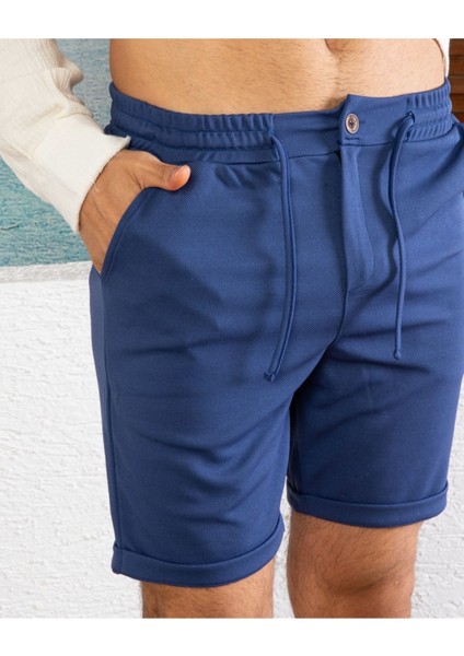 Erkek Slim Fit Şort | Düğme Detaylı Lastikli Yazlık Kısa Şort modelleri