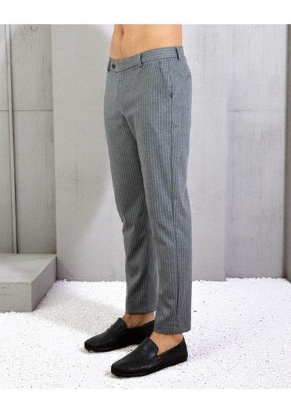 Erkek Çizgili Kumaş Pantolon Slim Fit | Şık ve Rahat Kesim Ofis & Günlük Stil fiyatları