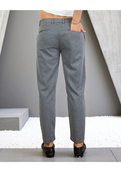 Erkek Çizgili Kumaş Pantolon Slim Fit | Şık ve Rahat Kesim Ofis & Günlük Stil fırsatları