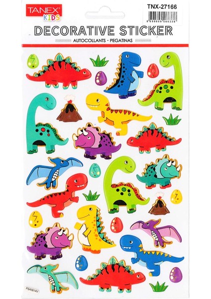 Kids Sticker Renkli Dinozorlar Serisi (27166)