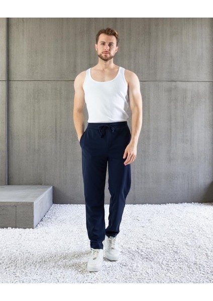 Erkek Slim Fit Jogger Pantolon | Bağcıklı Cepli Bilek Boy Rahat Kalıp |