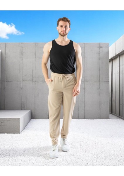 Erkek Slim Fit Jogger Pantolon | Bağcıklı Cepli Bilek Boy Rahat Kalıp |