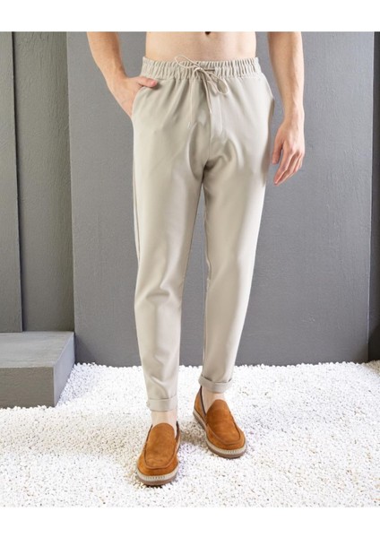 Erkek Rahat Kalıp Bağcıklı Pantolon | Bilek Boy | Cepli Günlük Slim Fit Model fiyatları
