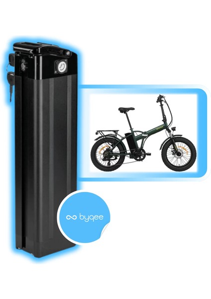 E-Folding F2 Elektrikli Bisiklet Batarya - 36V - 10 Ah ( Pil: SAMSUNG, Sağlık: >%95 )